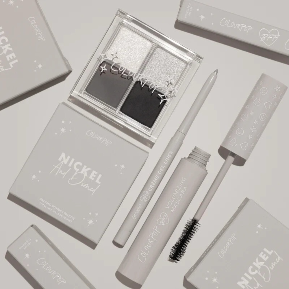 💖 Colourpop Silver Star Eye Set 🩶 w/Free Eyeshadow Brushes